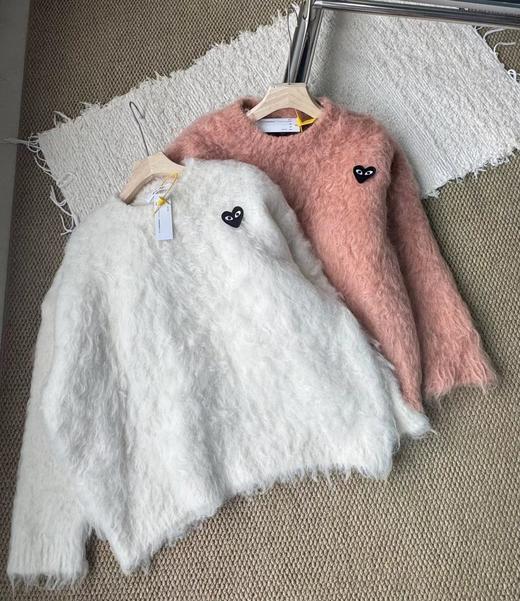 F010758温柔慵懒宽松落肩羊毛圈圈毛绒针织毛衣 商品图0