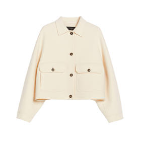 MAXMARA 女士 BORBONA  短款羊毛大衣 白色 BORBONA 50860219 064