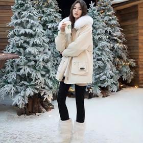 SUSX品牌直发 新款暖冬狐狸毛领兔毛内胆可拆卸派克服（预售15天发货）
