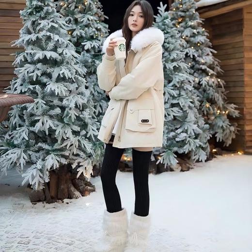 SUSX品牌直发 新款暖冬狐狸毛领兔毛内胆可拆卸派克服（预售15天发货） 商品图0