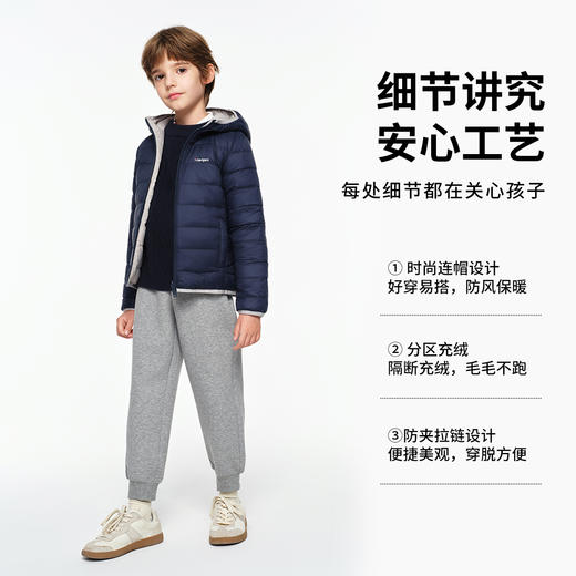 【清仓捡漏】【纳维凯尔】【120-175】意大利小帆船男女童连帽羽绒服冬款外套 商品图3