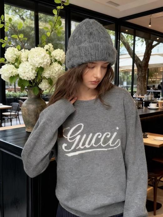 F010722艺术字母3D嵌花 logo羊毛毛衣针织衫 商品图3