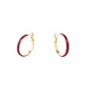 三彩2026新款新年酒红滴釉耳圈耳环S925银针复古国风喜庆聚会氛围 商品缩略图4