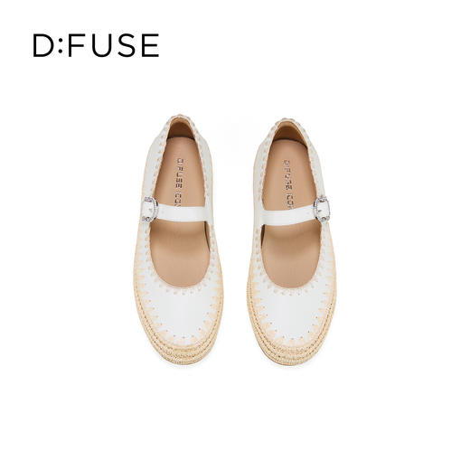 Dfuse迪芙斯2026春季新款编制手工感舒适百搭渔夫鞋玛丽珍单鞋女鞋DFE1111072 商品图11