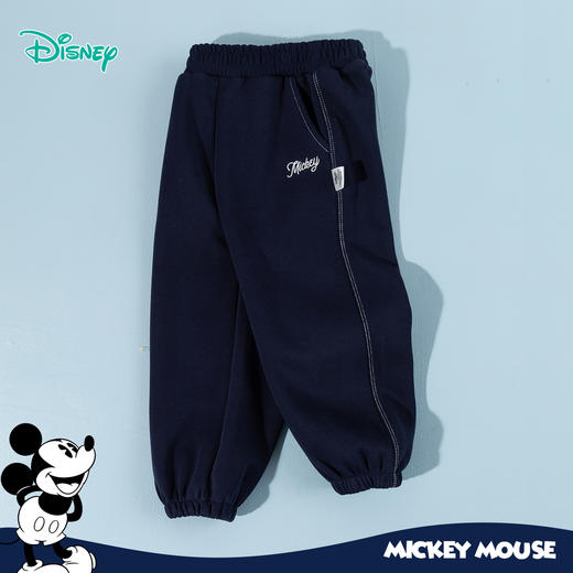迪士尼（Disney）童装男童束脚长裤复古米奇印花休闲运动宽松卫裤2026春季新款裤子ZD1FK020 商品图4
