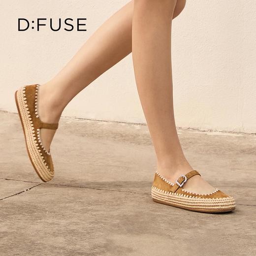 Dfuse迪芙斯2026春季新款编制手工感舒适百搭渔夫鞋玛丽珍单鞋女鞋DFE1111072 商品图4