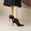 【预售5天】里外纯皮尖头超高跟鞋靴子细跟短靴裸靴性感&M12-1 商品缩略图1