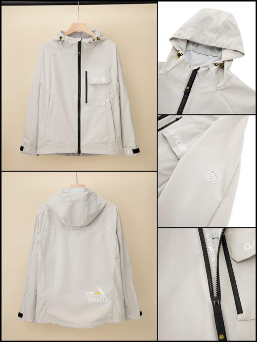 新款秋款男士防水防风外套来啦！高品质渠道货❗️全效防水功能面料,防水面料也不是雨衣哈, 一直淋肯定也要湿, 所以千万不要钻牛角尖哦！采取插肩袖设计，不限制肩宽，可包容不同的身材更好穿，袖口处可调节！ 商品图2