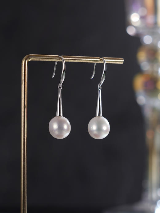 子佩集【‌珀尔之悦】银S925珍珠惜王妃耳环【SPE2472001】10*11mm珠吊球2601 商品图4