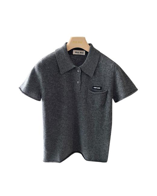 女款短版短袖Polo针织衫hu017 商品图0