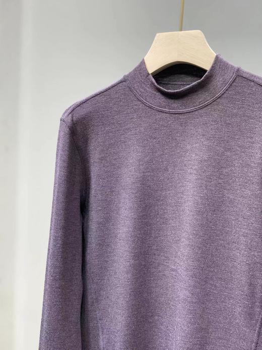 F010713女士半高领微双面短绒拉绒长袖打底T恤 商品图7