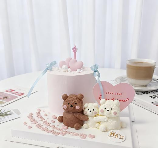 多款式~情侣/一家三口/小猪小熊可爱卡通动物蛋糕-低糖处理无添加 商品图3