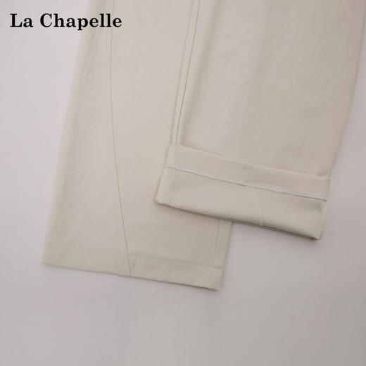 天猫同步【垂感镰刀裤】拉夏贝尔/La Chapelle时尚宽裤袢设计感休闲裤女高腰显瘦百搭阔腿长裤★ 商品图4