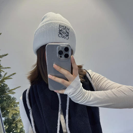 老罗lowe经典兔毛针织冷帽毛线帽 商品图1