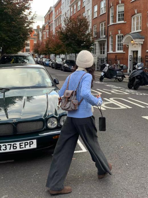 浮生八记/25D215/软糯羊毛百搭保暖直筒卫裤 商品图1