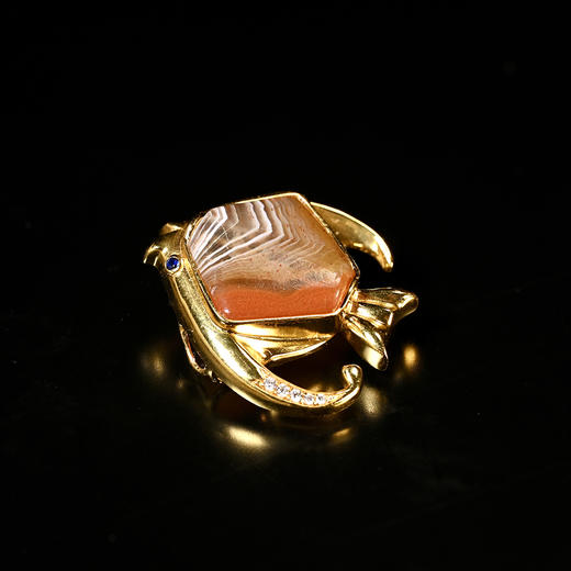 波斯帝国缠丝玛瑙珠“锦鳞”项坠 商品图4