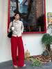【新年系列】噢蜜ooomeooo新年红松紧腰宽腿裤时髦精仪式感 商品缩略图7
