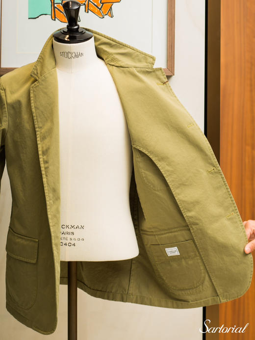 ORBIUM军绿色细纹纯棉工装夹克 商品图4