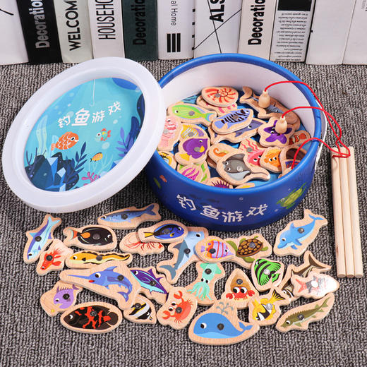 【儿童专注力训练  亲子玩具套装】儿童磁性钓鱼游戏套装 专注力训练 手眼协调锻炼亲子互动益智类玩具 商品图5
