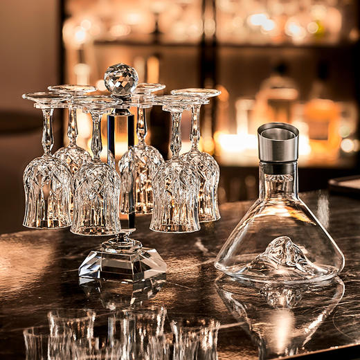 【高颜值家用水晶红酒杯】轻奢葡萄酒杯 香槟高脚杯醒酒器套装  商品图3