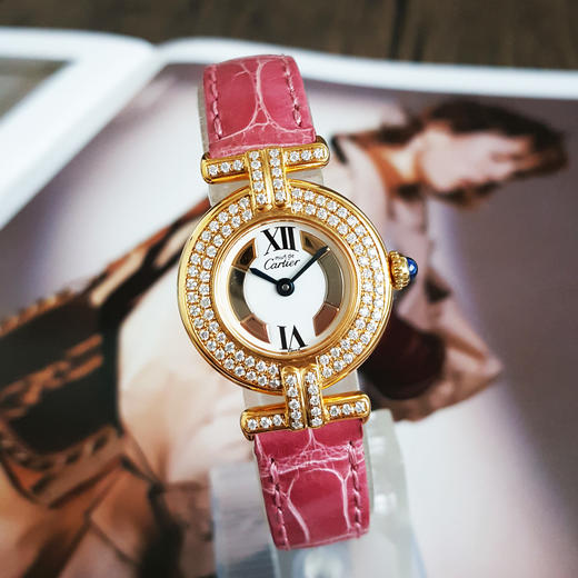 【95新】CARTIER卡地亚石英24mm（女款）TRINITY系列 18k黄金/925白银（表圈后镶钻石） 241225TJ19 商品图2