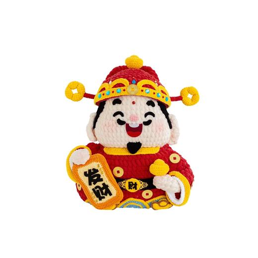 苏苏姐家五福抱枕手工diy编织钩针胖胖云毛线团新年抱枕自制材料包预 商品图4