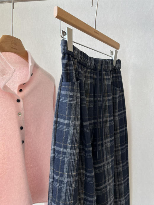 【2026春】噢蜜ooomeooo格纹直筒裤不加绒 商品图8
