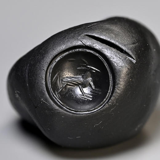 萨珊波斯石榴石动物纹印章珠戒指 商品图6