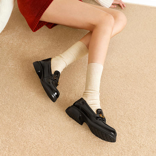 千百度 26年春季新品 乐福鞋 A26171813 商品图4