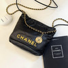 Chanel 黑金 mini 油蜡牛皮 垃圾袋 22bag 商品缩略图0