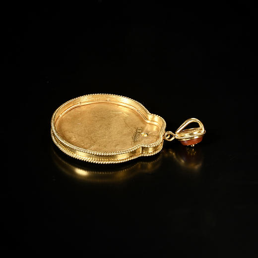 夏商绿松石嵌片+西亚高古金片+红玛瑙项坠 商品图4