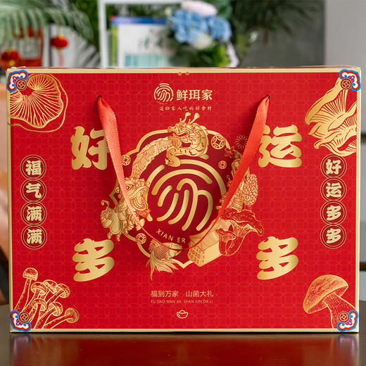 鲜珥家 新春山珍菌菇礼盒系列  新鲜采摘到自然干制而成，保留菌菇的鲜美醇香，自然好山珍，看得到真材实料，日常滋补送礼佳品 商品图8
