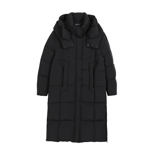 NEELLY纳俪商场同款冬新款时尚保暖长款羽绒服女90白鸭绒舒适外套N25112L01131 商品图3