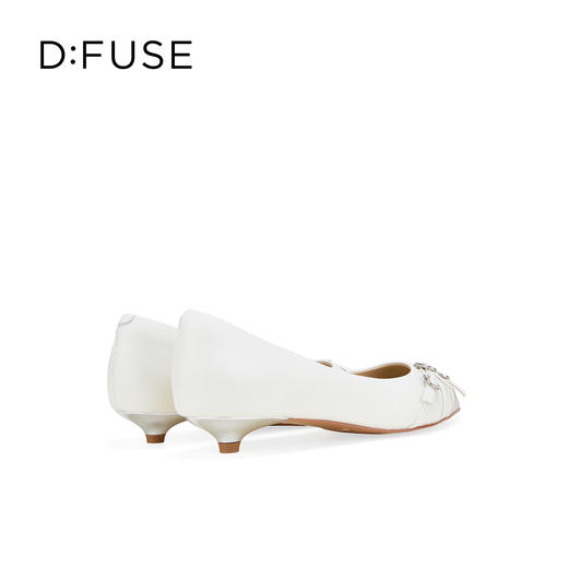 Dfuse迪芙斯2026春季新款尖头交叉带小钻扣轻朋克小猫跟单鞋女鞋DFE1111051 商品图8