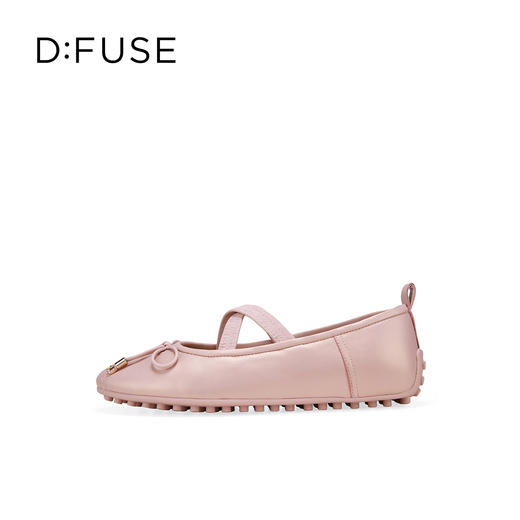 Dfuse迪芙斯2026春季新款圆头蝴蝶交叉带结芭蕾舞鞋豆豆鞋平底女鞋DFE1111089 商品图11
