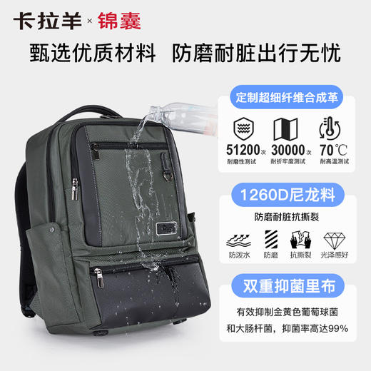 【专利气囊减震】卡拉羊X锦囊超大双电脑隔层商务电脑背包CN5219 商品图5