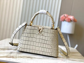 秋冬特惠💰1530 渠道级LV 新品 te级LV N93163/M48865奶白石纹鳄鱼纹