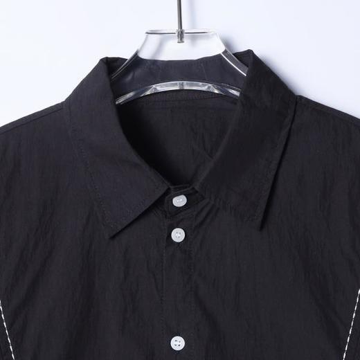 31228SDSA男士秋冬新款痞帅男装韩版简约明线翻领长袖衬衫百搭宽松衬衣 商品图2