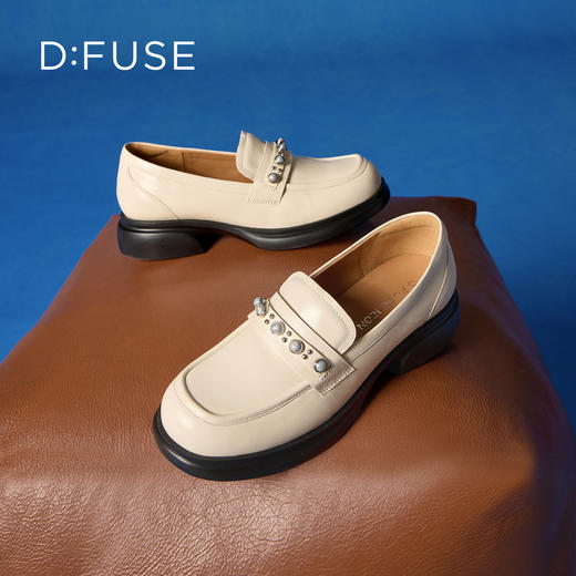 Dfuse迪芙斯2026春季新款极简深口单鞋经典休闲乐福鞋通勤鞋女单鞋DFE1112116 商品图4