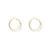 三彩2026新款双圈肌理纹镀金耳环S925银针复古大圈通勤轻熟简约 商品缩略图2