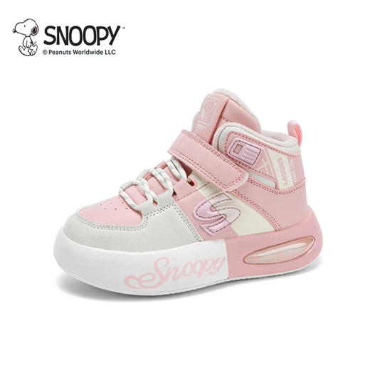 【史努比】儿童休闲鞋高帮皮面防水运动鞋男女童跑步鞋28-38 商品图10