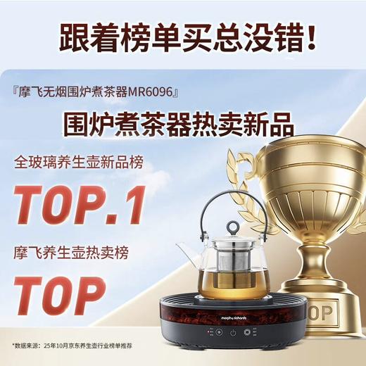 摩飞电器（Morphyrichards）全玻璃养生壶 多功能围炉煮茶电陶炉煮茶器煮茶炉多功能泡茶蒸茶器不挑器具360度环状煨烤 商品图0