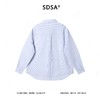 31686SDSA男士秋冬新款痞帅男装韩版简约撞色竖纹休闲衬衫百搭宽松衬衣 商品缩略图5
