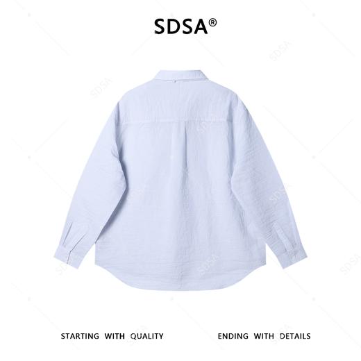 31686SDSA男士秋冬新款痞帅男装韩版简约撞色竖纹休闲衬衫百搭宽松衬衣 商品图5