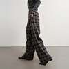 NEELLY纳俪商场同款冬季新款复古格纹休闲阔腿裤女百搭时髦长裤N25113H01161 商品缩略图2