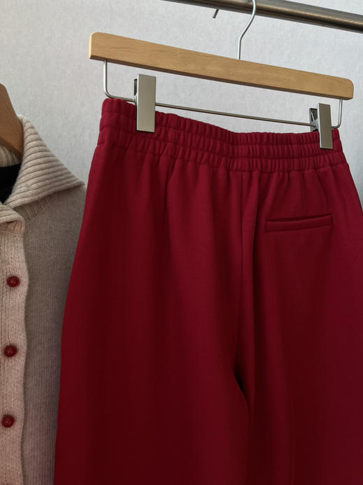 【新年系列】噢蜜ooomeooo新年红松紧腰宽腿裤时髦精仪式感 商品图12