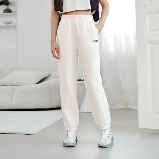 安踏易打理卫裤丨针织运动长裤女新款宽松休闲束脚裤子162618316S 商品图6