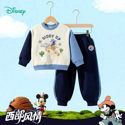 迪士尼（Disney）女童长袖连衣裙甜美休闲外穿拼接卫衣网纱连衣裙2026春季新款裙装ZD1FT016 商品图3