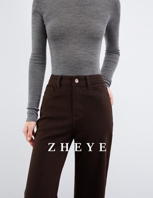 土耳其新作四面弹美拉德复古美式蓝显瘦加绒喇叭裤 商品图7