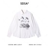 SS31229SDSA秋冬新款痞帅男装GV撞色印花设计翻领长袖衬衫休闲舒适衬衣 商品缩略图1